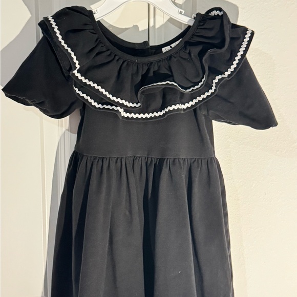 Janie and Jack Black Dress with Ruffle Trim - Picture 3 of 9